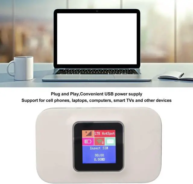 Alt view image 2 of 5 - Pocket 5G 300Mbps Router, Mobile Router with SIM Card Slot, Mini Smart Router for Europe Home, Network Router, Support Multiple Encryption, Plug and Play