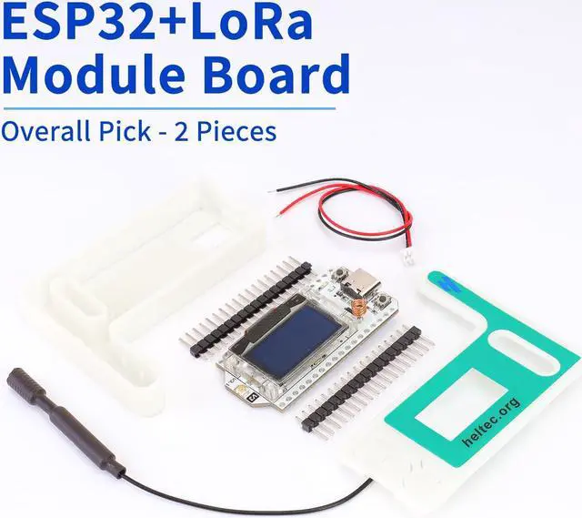 Alt view image 3 of 5 - 2 Pack ESP32 LoRa V3 Module Board with Case + 2 Pack 915MHz LORA Antenna