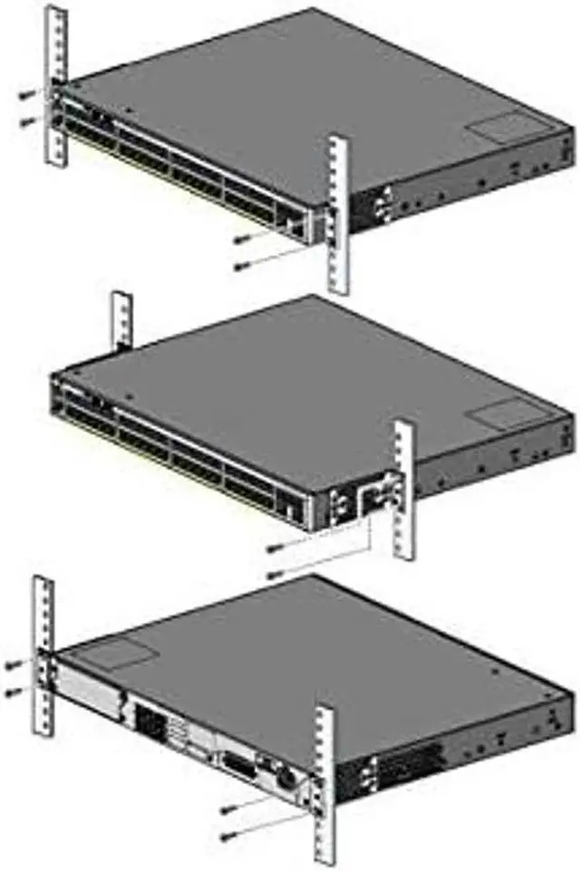 Alt view image 2 of 5 - RW RoutersWholesale 19in Rackmount Kit Compatible with Cisco Catalyst 2960-X, 2960-XR Switches, 5 Pack