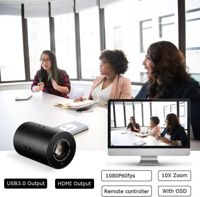 Alt view image 5 of 5 - SDTNOVA SV10X Professional Live Video Streaming Camera Full HD 1080P 60fps USB3.0 HDMI 10X Optical Zoom by Remote Controller Auto Focus Camera Webcam