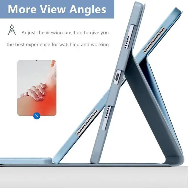 Alt view image 5 of 5 - Keyboard Case for iPad 9th 8th 7th Generation/Air 3 Pro 10.5 inch,Cute Round Key Touchpad Detachable Keyboard Case with Pencil Holder for iPad 10.2''/ iPad 10.5" (Dark Green)