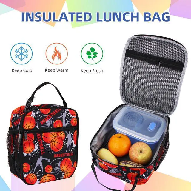 Alt view image 3 of 5 - SKYIGC Basketball Backpack with Lunch Box Lightweight Casual Travel Basketball Backpack 17 inch Men Gift for Baseball Lover