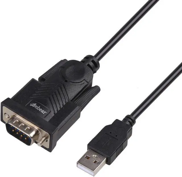 Alt view image 2 of 5 - Anbear USB to RS232 DB9 Cable (5 FT), USB 2.0 to Serial Cable Male A Converter Adapter with PL2303 Chipset for Windows 10, 8.1, 8, 7, Vista, XP, 2000, Linux and Mac OS X 10.6 (Black, 10 Pcak)