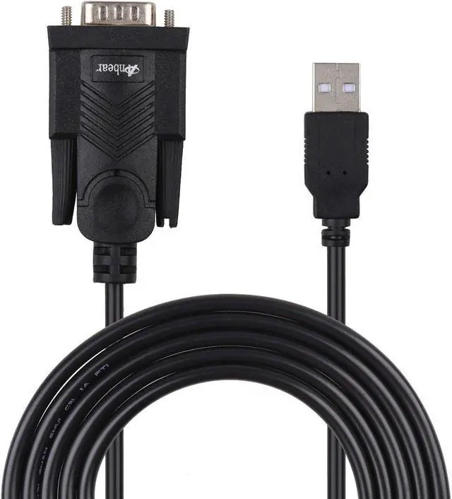 Alt view image 3 of 5 - Anbear USB to RS232 DB9 Cable (5 FT), USB 2.0 to Serial Cable Male A Converter Adapter with PL2303 Chipset for Windows 10, 8.1, 8, 7, Vista, XP, 2000, Linux and Mac OS X 10.6 (Black, 10 Pcak)