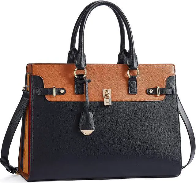 Main image of Telena Womens Leather Laptop Bag Shoulder Tote Briefcase for Women Large Capacity Handbag