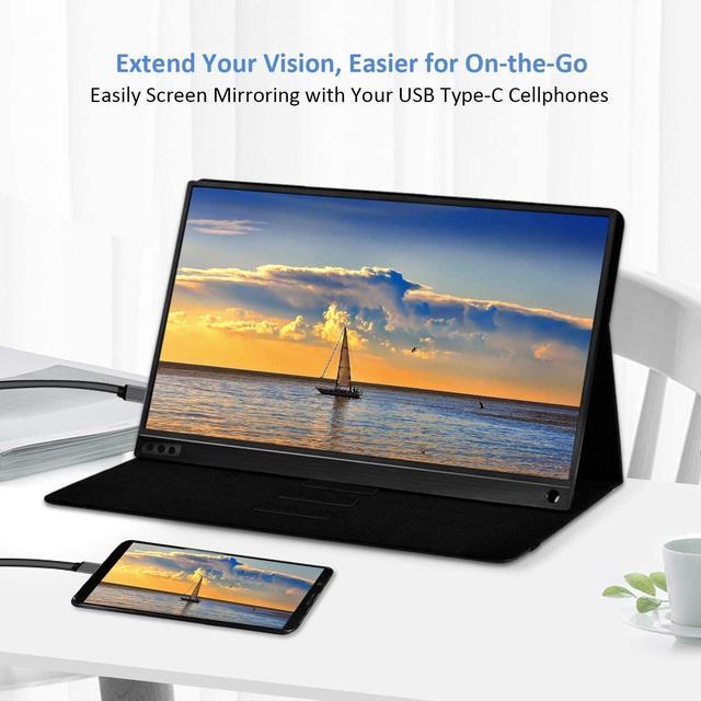 Alt view image 4 of 5 - TOPOSH Portable Monitor 15.6 USB Type-C Full HD 1080 IPS USB C Portable Monitor Built-in Dual Speakers Compatible with Laptop Computer Raspberry pi Gaming Monitor for PS5 PS4 PS3 Xbox