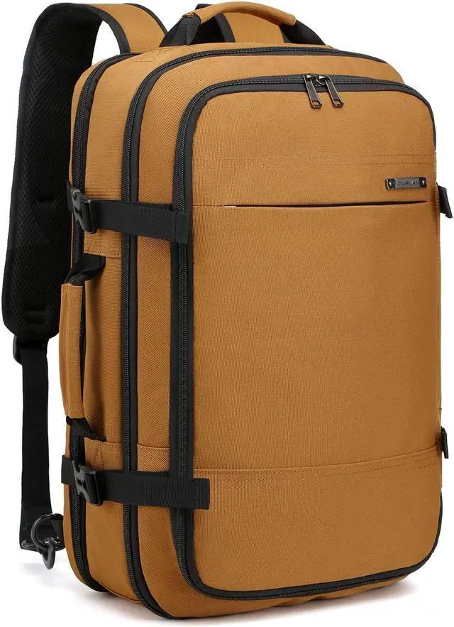 Main image of TUGUAN Travel Laptop Backpack 40L Large Computer Backpack 17 Inch with USB Charging Port for Men Expandable Backpacks Women, Brown - Suitable for Travel