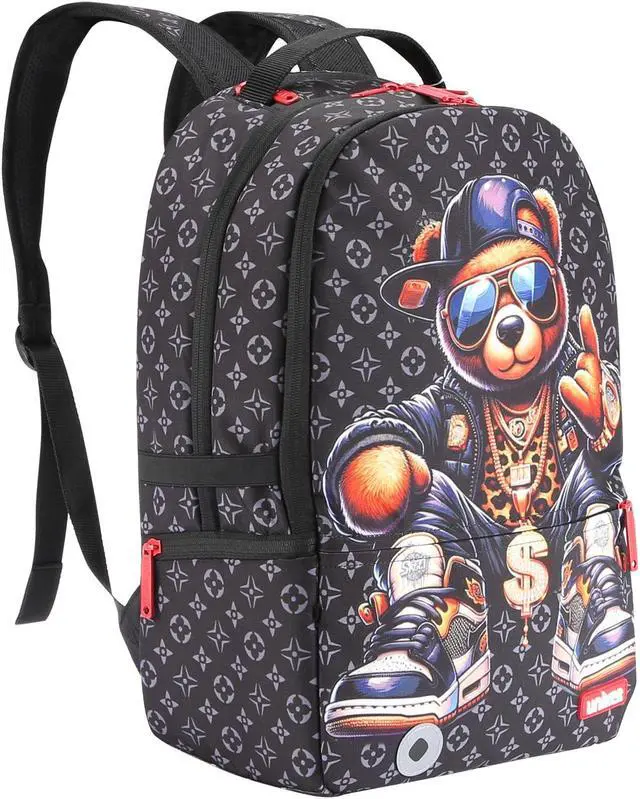Main image of UNIKER Travel Laptop Backpack,Graffiti Backpack for Work,Designer Laptop Backpack for 15.6 Inch,Water Resistant Backpack Computer Bag,Fortune Bear