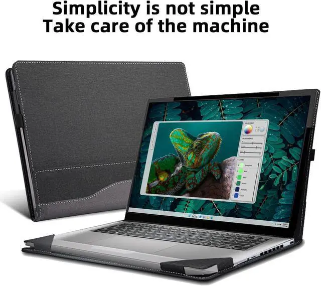 Alt view image 3 of 5 - VEVOOD Laptop Case for Dell New Inspiron 14 Plus 7440 Laptop (2024) | Inspiron 14 2-in-1 |Inspiron 14 5440 Laptop Detachable Laptop Protective Cover Shell (Gray)