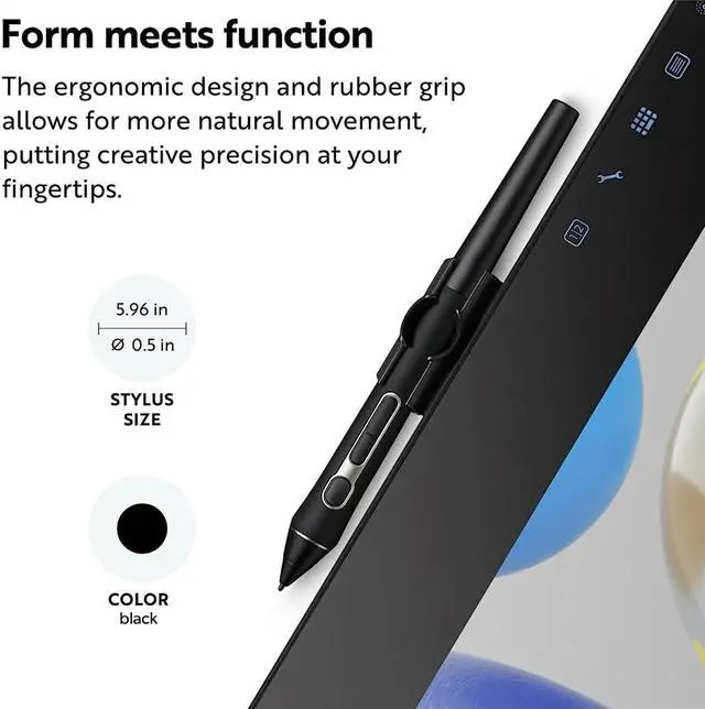 Alt view image 5 of 5 - Digital Pen Pro 3D-KP505 Compatible with Wacom Graphics Drawing Tablet Monitor Compatible for Intuos Pro PTH460 PTH660 PTH660P PTH860 PTH860P MobileStudio Pro DTHW1320