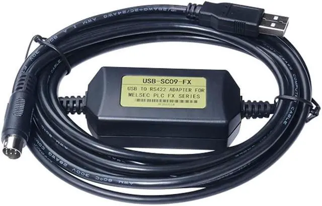 Main image of Washinglee USB Programming Cable for Mitsubishi PLC FX3U and FX Series, for Taiwan Shihlin AX Series, for FX2N/FX1N/1S/FX3U/3GA, for USB-SC09-FX Replacement, 6 FT