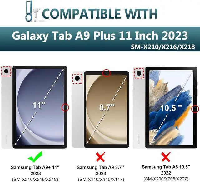 Alt view image 2 of 5 - Wineecy Backlit Touchpad Keyboard Case for Samsung Galaxy Tab A9 Plus 11 inch 2023, Backlight Multi-Angle Kickstand,Portrait/Landscape Stand Detachable Magnetic Cover Case for Tab A9+ (X210/X216/X218)