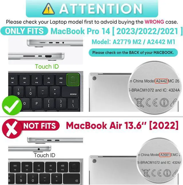 Alt view image 2 of 5 - SEYMAC Designed Case for MacBook Pro 14 Inch 2023/2021 Release M3 M2 A2779 M1 A2442 Pro Max Heavy Duty Rugged Hard Shell Case Cover with Anti-Slip Stand for MacBook Pro 14", Blue