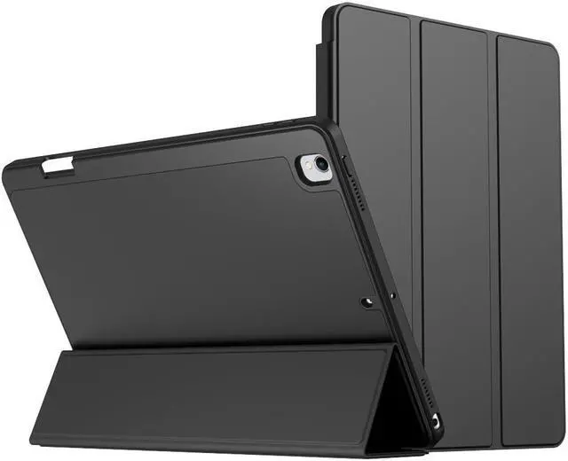 Main image of WOGROO Case for iPad Pro 12.9 inch 2022/2021/2020/2018, Tablet Case Slim Trifold Stand Protective Cover with Pencil Holder, Auto Wake/Sleep, Black