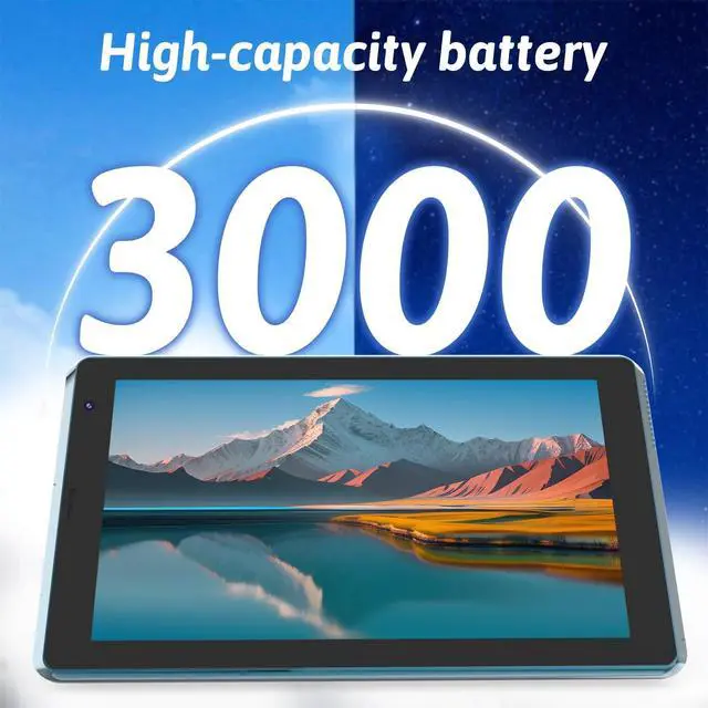 Alt view image 3 of 5 - WUIUHOU 2024 Tablet, Android 12, 7 Inch IPS Touch Screen, Quad-Core, 4GB+32GB (1TB Expansion), WiFi, BT, Screen Protector, Lightweight, Navy