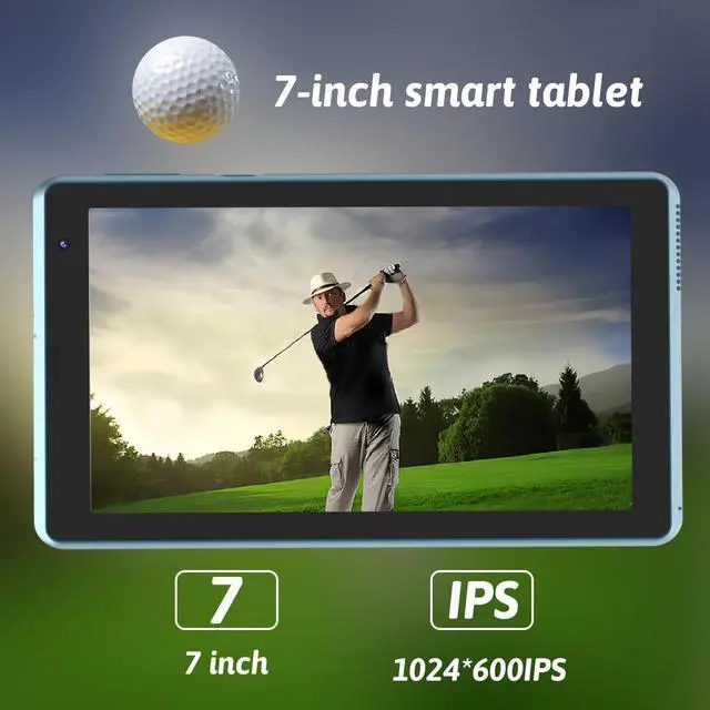 Alt view image 5 of 5 - WUIUHOU 2024 Tablet, Android 12, 7 Inch IPS Touch Screen, Quad-Core, 4GB+32GB (1TB Expansion), WiFi, BT, Screen Protector, Lightweight, Navy