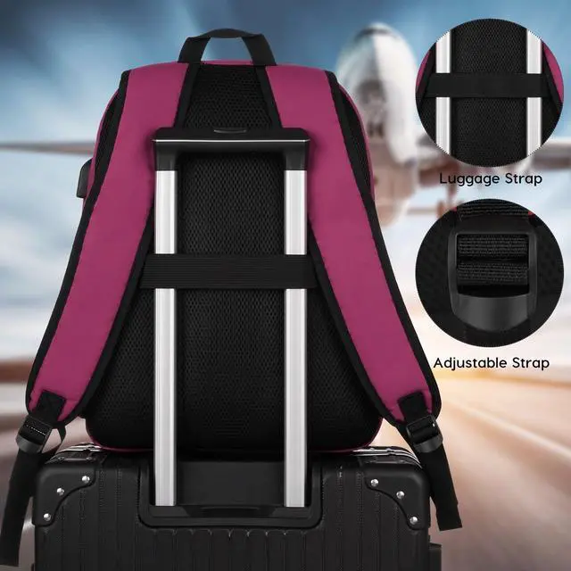 Alt view image 5 of 5 - YAMTION Laptop Backpack,Bookbag for Women and Teen Girls School Backpack with USB Port for College Work