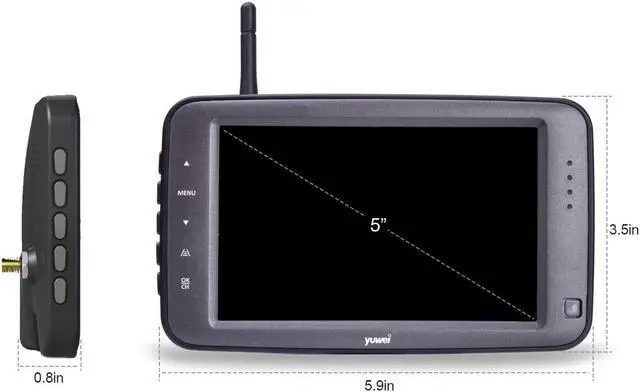 Alt view image 2 of 3 - Yuwei Wireless Backup Monitor for YW-15111pro and YW-95188 Only