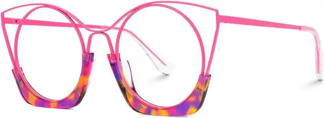 Alt view image 2 of 5 - Zeelool Chic Round Glasses for Women Blue Light Blocking Glasses Anti Eyestrain Glasses ZJGT735843-04 Tortoise-Pink