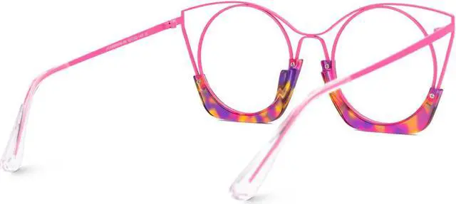 Alt view image 5 of 5 - Zeelool Chic Round Glasses for Women Blue Light Blocking Glasses Anti Eyestrain Glasses ZJGT735843-04 Tortoise-Pink