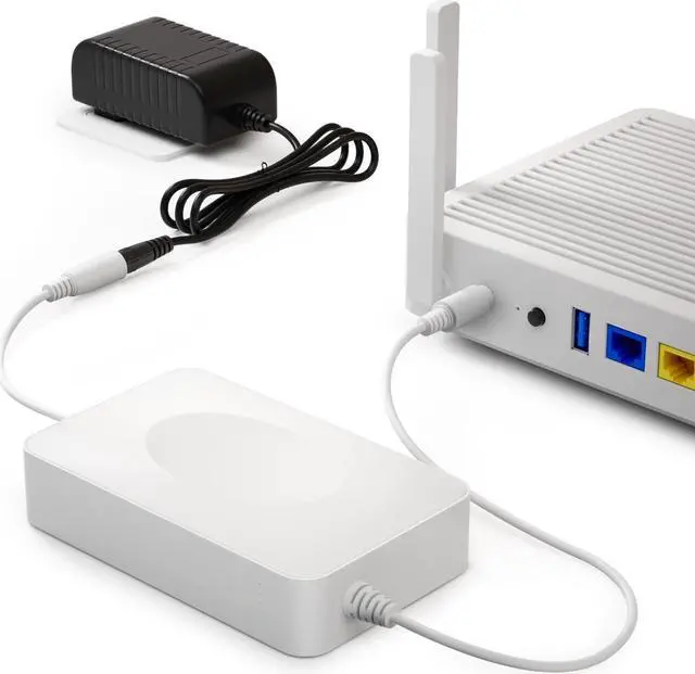 Alt view image 2 of 5 - Skazeke Rechargeable 9V 15000mAh DC Output Lithium ion Battery Pack for LED Strip, CCTV Camera and More, DC 9V External Battery Power Bank with 2A Charger, 9PCS DC Port, White (55.5, Watts)