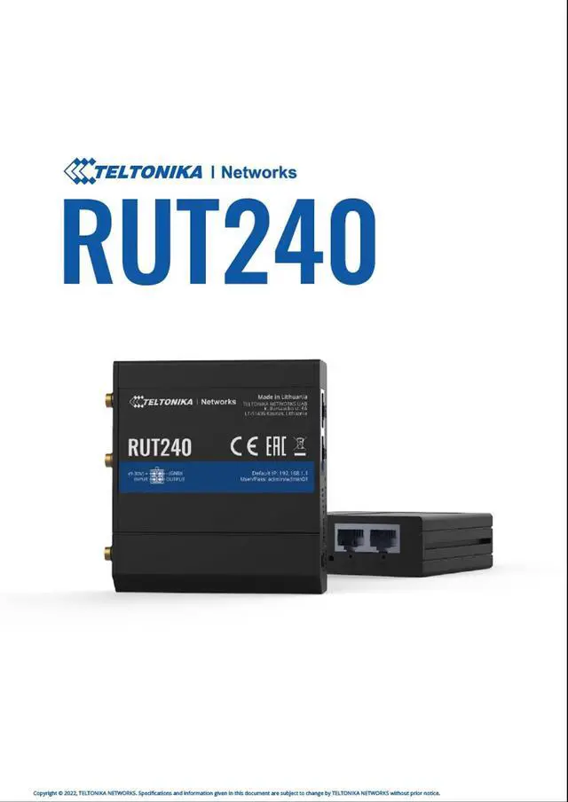 Alt view image 2 of 5 - Teltonika RUT2400AU000 - RUT240-01 3G 4G LTE MiFi Router (US/Canada Version) (Modem Only - Prime)