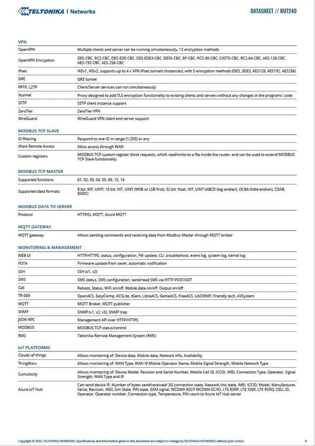 Alt view image 4 of 5 - Teltonika RUT2400AU000 - RUT240-01 3G 4G LTE MiFi Router (US/Canada Version) (Modem Only - Prime)
