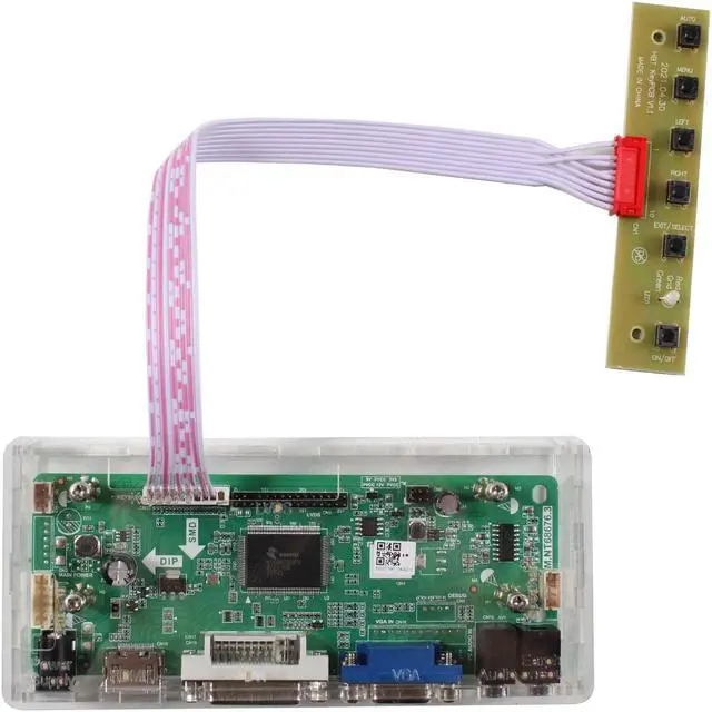Main image of VSDISPLAY DVI VGA Audio LCD Controller Board with Acrylic Case Fit for 17 inch 4:3 1280X960 DV170YGZ-N10 DV170YGM-N10