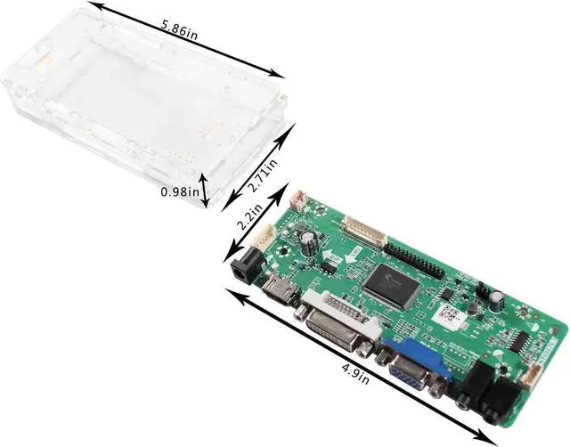 Alt view image 3 of 5 - VSDISPLAY DVI VGA Audio LCD Controller Board with Acrylic Case Fit for 17 inch 4:3 1280X960 DV170YGZ-N10 DV170YGM-N10