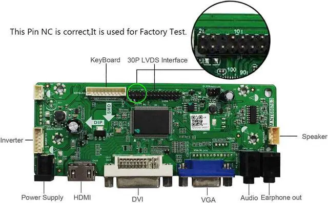 Alt view image 5 of 5 - VSDISPLAY DVI VGA Audio LCD Controller Board with Acrylic Case Fit for 17 inch 4:3 1280X960 DV170YGZ-N10 DV170YGM-N10