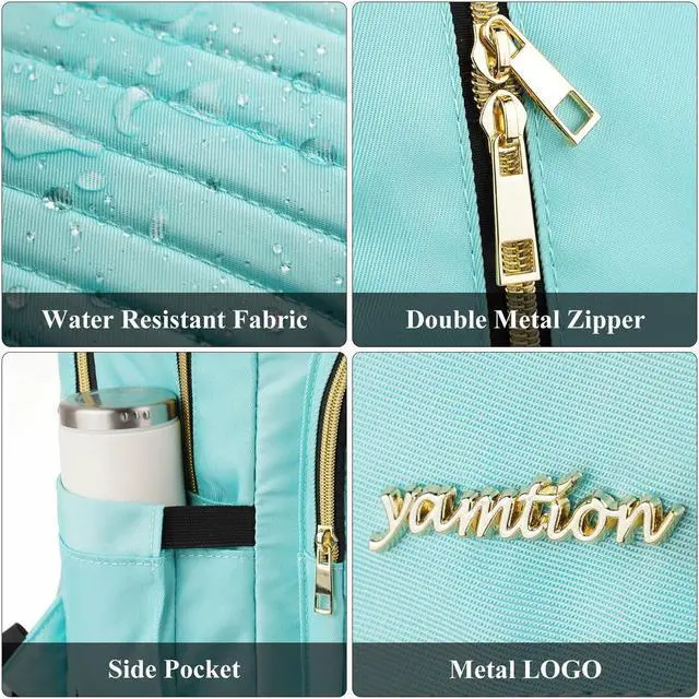 Alt view image 4 of 5 - YAMTION Backpack Women,15.6 Inch Laptop Backpack for Business Work Office College,Light Green