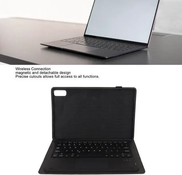 Alt view image 3 of 5 - Yunir Tablet Keyboard, Cutout Keyboard with Magnetic Case Pencil Holder, Modern, Full for Tab P11 2nd Gen Pad Plus 2023 (Black)