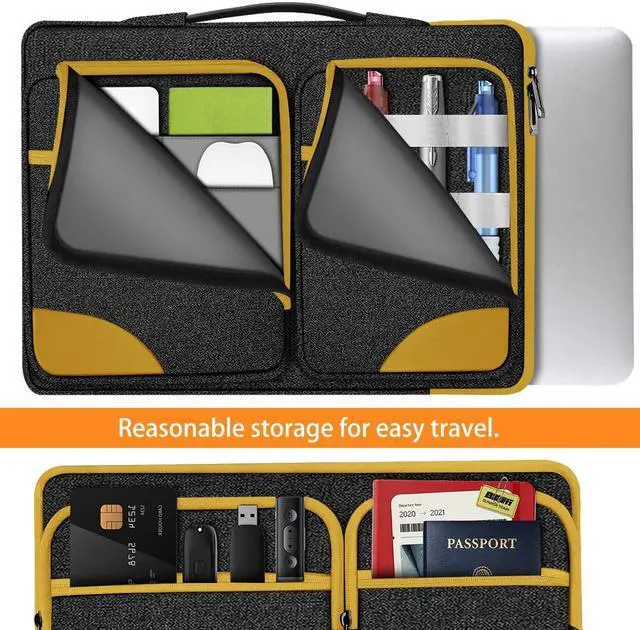 Alt view image 4 of 5 - ZINZ Laptop Case 15 15.6 16 inches Sleeve Slim Briefcase Spill-Resistant Handbag for Most Popular 15" 15.6" 16" NotebooksB01YL02