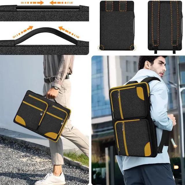 Alt view image 5 of 5 - ZINZ Laptop Case 15 15.6 16 inches Sleeve Slim Briefcase Spill-Resistant Handbag for Most Popular 15" 15.6" 16" NotebooksB01YL02
