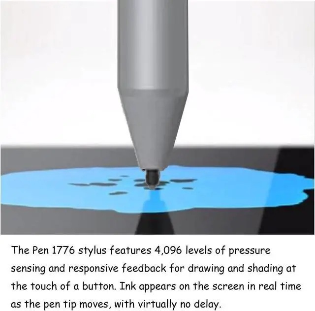 Alt view image 4 of 5 - Surface Pen 1776 for Microsoft Surface Pen 1776 (EYU-00001),Compatible with Surface Pro 9/8/X/7+/6/5/4/3/Surface 3,Surface Go 3/2/1,Surface Laptop/Studio/Book 4/3/2/1(Silvery)