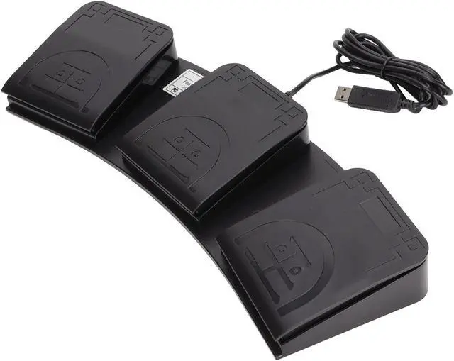 Main image of USB Foot Switch,3 Key PC USB Triple Foot Switch Pedal,Three Program Computer Keyboard Mouse Game Action USB Foot Pedal,Support MIDI Multifunction Ergonomic Sensitive