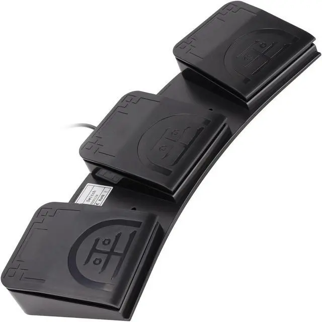 Alt view image 5 of 5 - USB Foot Switch,3 Key PC USB Triple Foot Switch Pedal,Three Program Computer Keyboard Mouse Game Action USB Foot Pedal,Support MIDI Multifunction Ergonomic Sensitive