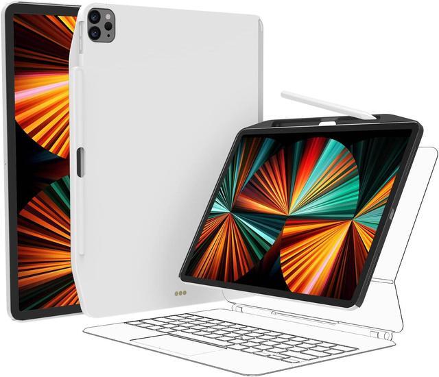 Main image of SWITCHEASY CoverBuddy iPad Pro 12.9 Inch Case 2021 with Pencil Holder (5th Gen), Support Apple Pencil Charging - Compatible with Magic Keyboard, Smart Keyboard Folio (White)