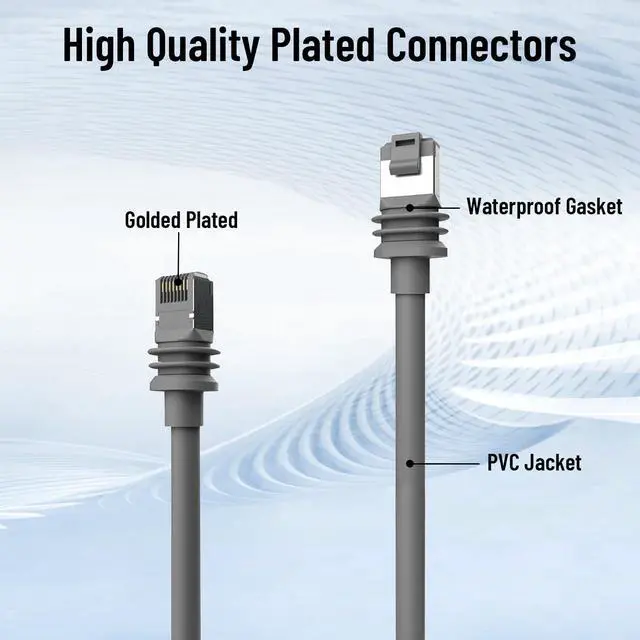 Alt view image 4 of 5 - Azduou 150FT Starlink Gen 3 Replacement Cable for Rectangular Satellite - Waterproof Outdoor V3 Standard