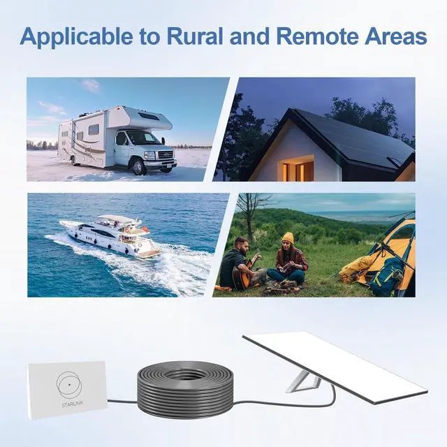 Alt view image 5 of 5 - Azduou 150FT Starlink Gen 3 Replacement Cable for Rectangular Satellite - Waterproof Outdoor V3 Standard