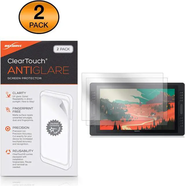 Alt view image 2 of 5 - BoxWave Screen Protector Compatible with Huion KAMVAS PRO 22 - ClearTouch Anti-Glare (2-Pack), Anti-Fingerprint Matte Film Skin for Huion KAMVAS PRO 22