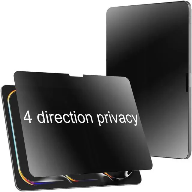 Main image of BWEDXEZ 360 Degree Matte Privacy Screen Protector For iPad Pro 11 inch 2024 Anti-Glare Anti-Spy 4 Sides Soft Film