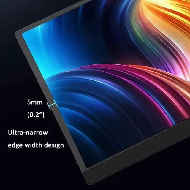 Alt view image 4 of 5 - corpereal 15.6inch FHD 1080P Portable Monitor with Cover and Speakers HDMI Gaming Ultra-Slim IPS External Screen for PC Phone Mac Laptop Display Game Xbox PS4/5 Switch