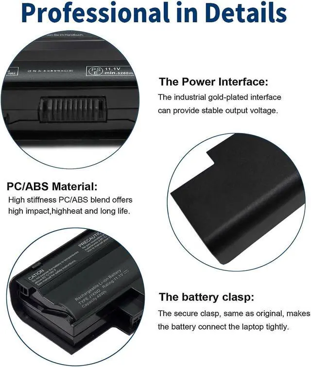 Alt view image 3 of 5 - J1KND Laptop Battery 11.1V 48Wh Compatible with Dell Inspiron N5110 M5040 N5010 N7010 N4110 N7110 N4050 N4010 N5050 N5040 N5030 M5010 M5110 N3010,Vostro 1450 1440 1540 1550 3750 3550 3450 0JXFRP 9T48V