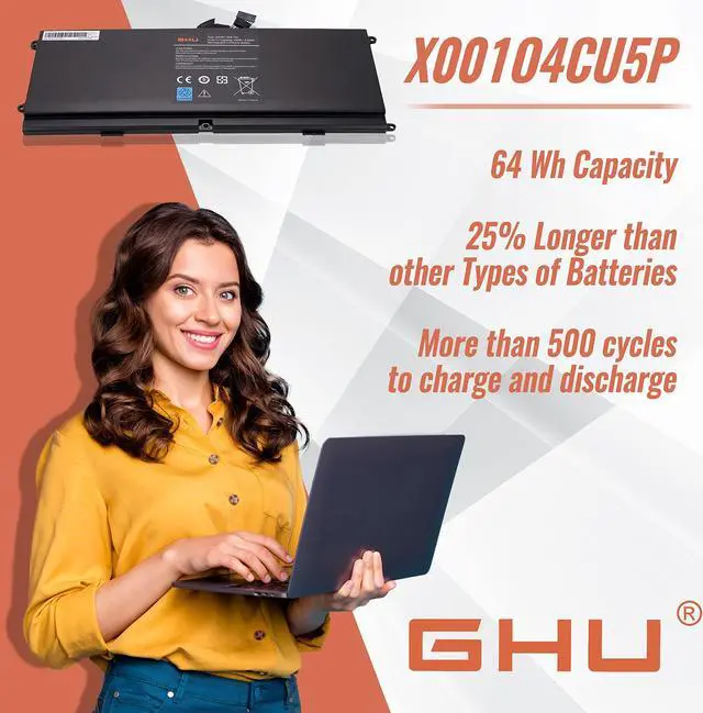 Alt view image 5 of 5 - GHU New Battery 64 WH Li-Polymer NMV5C Compatible with Dell XPS 15Z L511Z L511X 5834El 7502Els Fit P/N 0HTR7 0HTR7 OHTR7 0NMV5C 075WYZ 75wy2 075WY2 14.8V or Volt