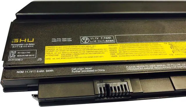 Alt view image 3 of 5 - GHU New Battery 44++ 9-Cell 94 WH 0A36307 0A36282 0A36283 0A36283 0A36307 Compatible with Lenovo ThinkPad Notebooks X220 X220i X230 0A36281 45N1027 45N1029