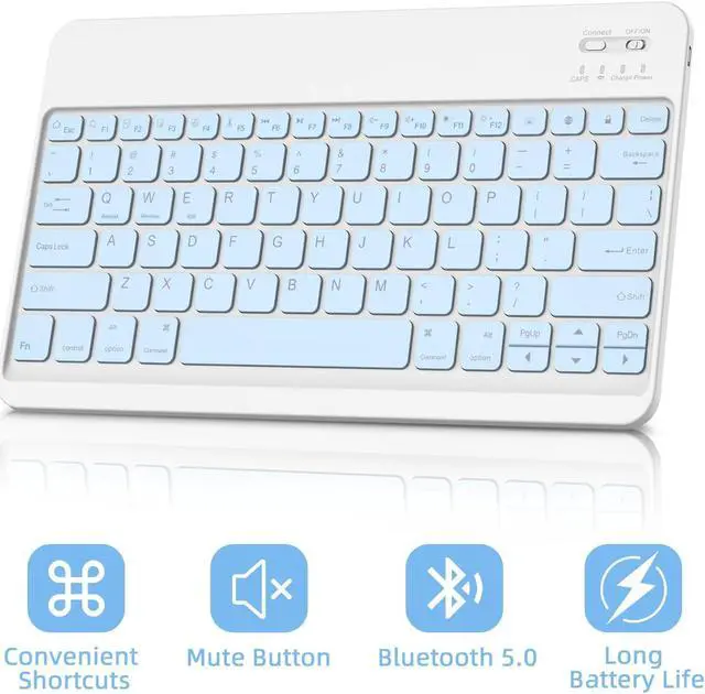 Alt view image 5 of 5 - GOKOCO iPad Air 13 inch M2 2024 Case with Keyboard-Keyboard Case for iPad Pro 12.9 inch 6th/5th/4th/3rd Generation with Pencil Holder,Wireless Detachable Keyboard,Auto Sleep/Wake Function-Blue