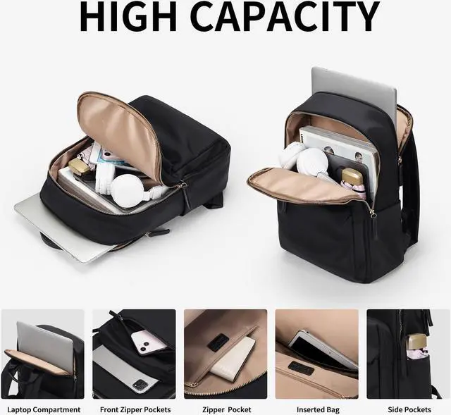 Alt view image 2 of 5 - GOLF SUPAGS Laptop Backpack for Women Fits 16 Inch Notebook Casual Daypack Purse Work Travel College Bag (Black)
