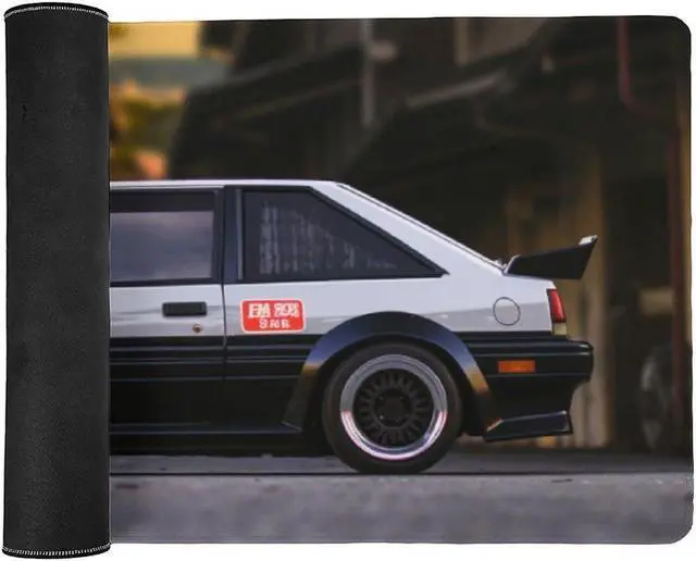 Alt view image 3 of 5 - Large Mouse Pad Gaming Cool JDM Japanese Street Classic Car Ae86 Desk Mat Long Big Mousepad Extended Keyboard Computer Pad Office Desk Organizers and Accessories 35.4 x 15.7 inch