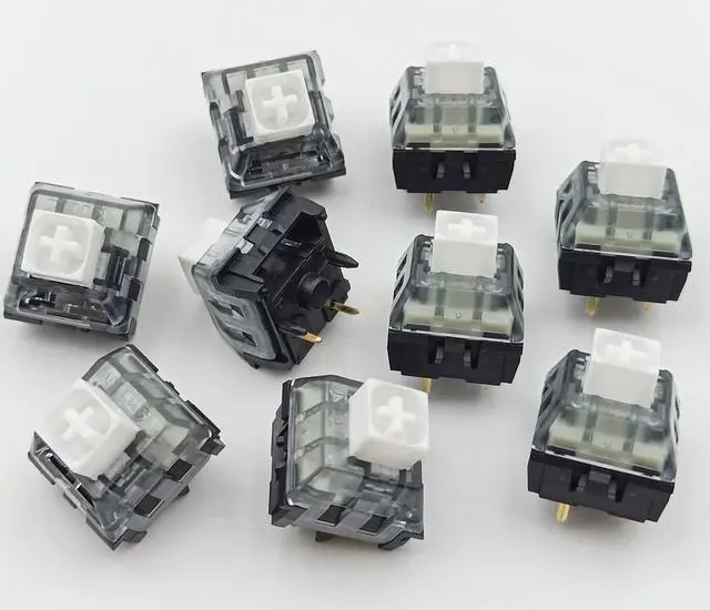 Alt view image 4 of 5 - Kailh Box White V2 Switches for MX Mechanical Gaming Keyboard,5-Pin 45gf Clicky/Pre-Lubed/Dust&Waterproof Switches(White,90pcs)